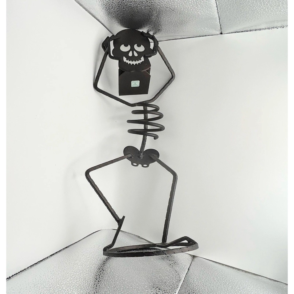PartyLite Mr Bones Skeleton 15" Halloween Votive Candle Holder